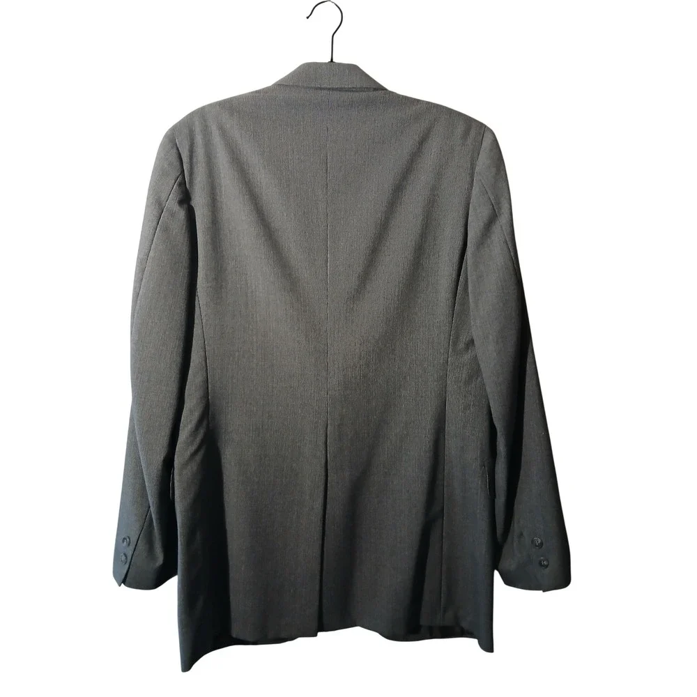 Brooks Brothers Mens Grey Stretch Wool Suit Blazer Jacket Sport Coat Size 44R‎